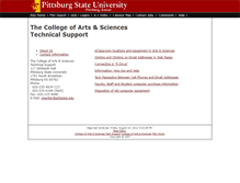 Tablet Screenshot of cas.pittstate.edu